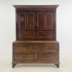 Senovinė ąžuolo masyvo rūbų spinta 57x142x186 cm