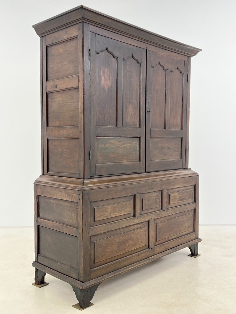 DS0045-spintos-3 Senovinė ąžuolo masyvo rūbų spinta 57x142x186 cm