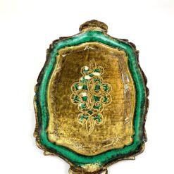 Itališkas florentietiško stiliaus medinis serviravimo padėkliukas 23x35x2,5 cm