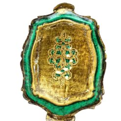 Itališkas florentietiško stiliaus medinis serviravimo padėkliukas 23x35x2,5 cm