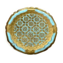 Itališka florentietiško stiliaus plastikinė serviravimo lėkštė 30x30x1,5 cm