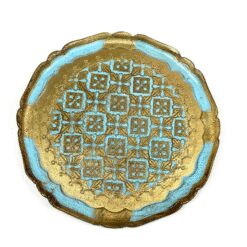 Itališka florentietiško stiliaus plastikinė serviravimo lėkštė 30x30x1,5 cm