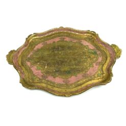 Itališkas florentietiško stiliaus medinis serviravimo padėklas 36,5x50x3,5 cm