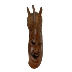 Pakabinama medinė afrikietiška kaukė 8x17x62,5 cm
