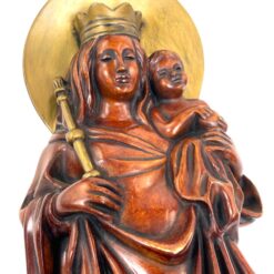Vokiška Achatit sieninė Švč. Mergelės Marijos su Kūdikėliu Jėzumi statula iš gipso 8x13x38 cm