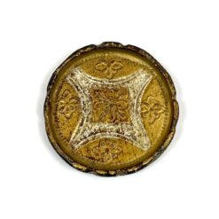 Itališka florentietiško stiliaus medinė lėkštelė 8,5x8,5x1 cm