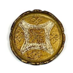 Itališka florentietiško stiliaus medinė lėkštelė 8,5×8,5×1 cm