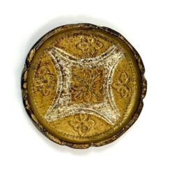 Itališka florentietiško stiliaus medinė lėkštelė 8,5×8,5×1 cm