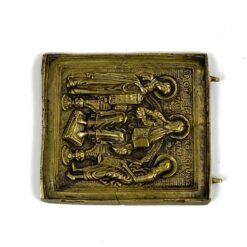 Žalvarinė stačiatikių miniatiūrinė ikona 0,5x6x6,5 cm