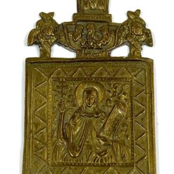 Žalvarinė stačiatikių miniatiūrinė ikona 0,5×5,5×9,5 cm