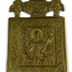 Žalvarinė stačiatikių miniatiūrinė ikona 0,5×5,5×9,5 cm