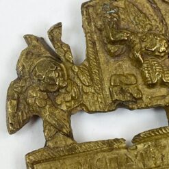 Žalvarinis stačiatikių miniatiūrinis kryžius 0,5x7x11,5 cm