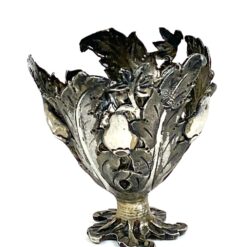 Art Nouveau stiliaus sidabruoto metalo indelis kiaušiniui 5x5x5 cm