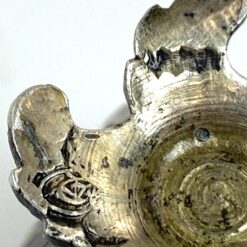 Art Nouveau stiliaus sidabruoto metalo indelis kiaušiniui 5x5x5 cm