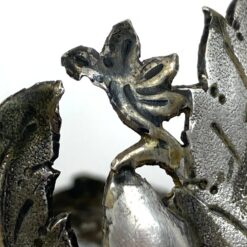 Art Nouveau stiliaus sidabruoto metalo indelis kiaušiniui 5x5x5 cm