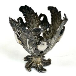 Art Nouveau stiliaus sidabruoto metalo indelis kiaušiniui 5x5x5 cm
