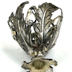 Art Nouveau stiliaus sidabruoto metalo indelis kiaušiniui 5x5x5 cm