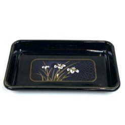 Rytietiška plastikinė serviravimo lėkštutė su vilkdalgių atvaizdu 15,5x25,5x3 cm