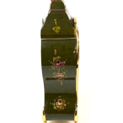 Šveicariškas Comtesse rankų darbo piešiniais dekoruotas mechaninis židinio laikrodis 10,5x21x39 cm