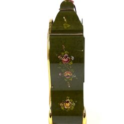 Šveicariškas Comtesse rankų darbo piešiniais dekoruotas mechaninis židinio laikrodis 10,5x21x39 cm