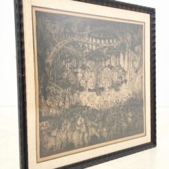 Jac Boonen ofortas “Kermis”, 1933 m., pasirašytas, mediniame rėme su stiklu 2,5x91x87 cm