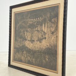 Jac Boonen ofortas “Kermis”, 1933 m., pasirašytas, mediniame rėme su stiklu 2,5x91x87 cm