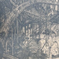 Jac Boonen ofortas “Kermis”, 1933 m., pasirašytas, mediniame rėme su stiklu 2,5x91x87 cm