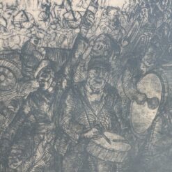 Jac Boonen ofortas “Kermis”, 1933 m., pasirašytas, mediniame rėme su stiklu 2,5x91x87 cm