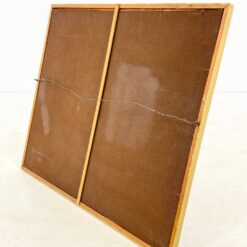 Ant kartono aliejiniais dažais tapytas jūrinės tematikos peizažas mediniame rėme 3x83x67 cm