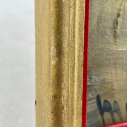 Ant kartono aliejiniais dažais tapytas jūrinės tematikos peizažas mediniame rėme 3x83x67 cm