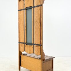 Ąžuolinis prieškambaris su veidrodžiu, kabykla ir skrynia 44x86x183 cm, 43,5 cm