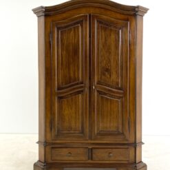 Klasikinio stiliaus riešutmedžio dviejų durų rūbų spinta su stalčiumi 54x130x192 cm