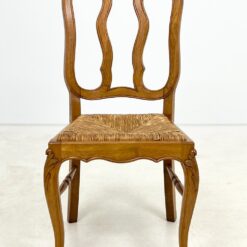Ąžuolinės kėdės su šiaudų sėdimosiomis 4 vnt. komplektas 56x48x98 cm, 47 cm