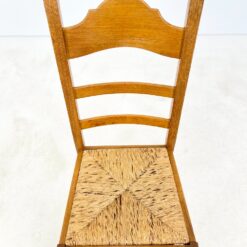 Ąžuolinės kėdės su šiaudų sėdimosiomis 6 vnt. komplektas 50x46x107 cm, 46,5 cm