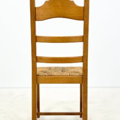 Ąžuolinės kėdės su šiaudų sėdimosiomis 6 vnt. komplektas 50x46x107 cm, 46,5 cm
