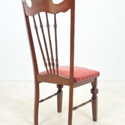 Ąžuolinės kėdės su eko odos sėdimosiomis dalimis 4 vnt. kompl. 57x50x108,5 cm, 47 cm