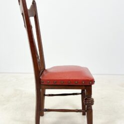 Ąžuolinės kėdės su eko odos sėdimosiomis dalimis 4 vnt. kompl. 57x50x108,5 cm, 47 cm