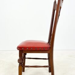 Ąžuolinės kėdės su eko odos sėdimosiomis dalimis 4 vnt. kompl. 57x50x108,5 cm, 47 cm