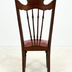 Ąžuolinės kėdės su eko odos sėdimosiomis dalimis 4 vnt. kompl. 57x50x108,5 cm, 47 cm