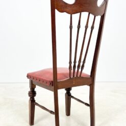 Ąžuolinės kėdės su eko odos sėdimosiomis dalimis 4 vnt. kompl. 57x50x108,5 cm, 47 cm