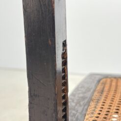 Senovinė reguliuojamo aukščio pianino kėdutė su ratano sėdimąja 44×39,5×89,5 cm, 45(+12) cm