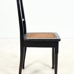 Senovinė reguliuojamo aukščio pianino kėdutė su ratano sėdimąja 44×39,5×89,5 cm, 45(+12) cm