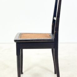 Senovinė reguliuojamo aukščio pianino kėdutė su ratano sėdimąja 44×39,5×89,5 cm, 45(+12) cm