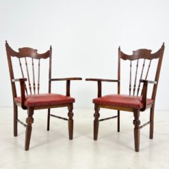 Ąžuoliniai krėslai su eko odos sėdimosiomis 2 vnt. kompl. 72×69,5×108,5 cm, 50 cm