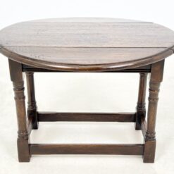 Ąžuolinis staliukas nuleidžiamais šonais 71×37+(2×14)x50 cm