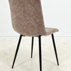 Modernios juodo metalinio rėmo kėdės su dirbtine zomša 4 vnt. kompl. 58x45x90 cm, 51 cm
