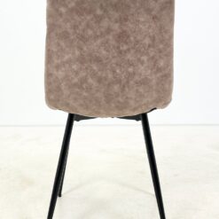 Modernios juodo metalinio rėmo kėdės su dirbtine zomša 4 vnt. kompl. 58x45x90 cm, 51 cm