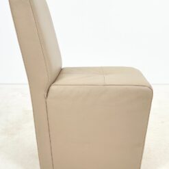 Natūralios odos kėdės su ratukais 6 vnt. komplektas 66x51x93 cm, 50 cm