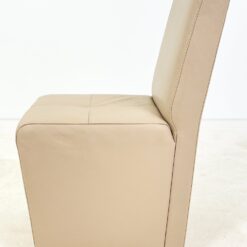 Natūralios odos kėdės su ratukais 6 vnt. komplektas 66x51x93 cm, 50 cm