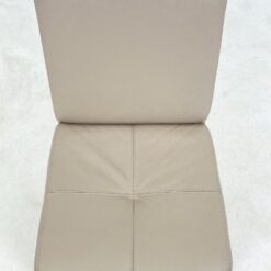 Natūralios odos kėdės su ratukais 6 vnt. komplektas 66x51x93 cm, 50 cm